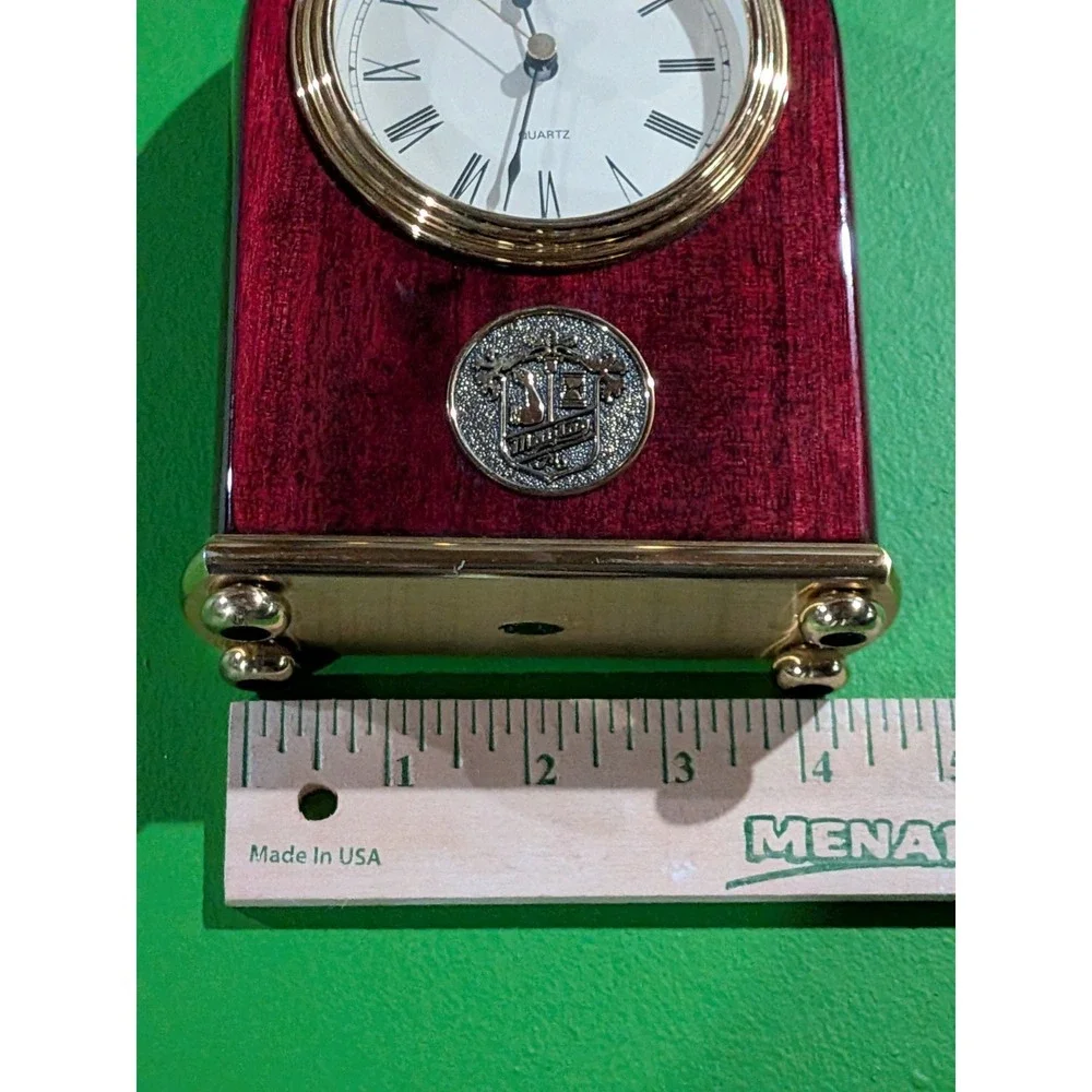 Vintage 2000 Maytag San Diego Employee Award Desk Clock Rosewood Finish ~6